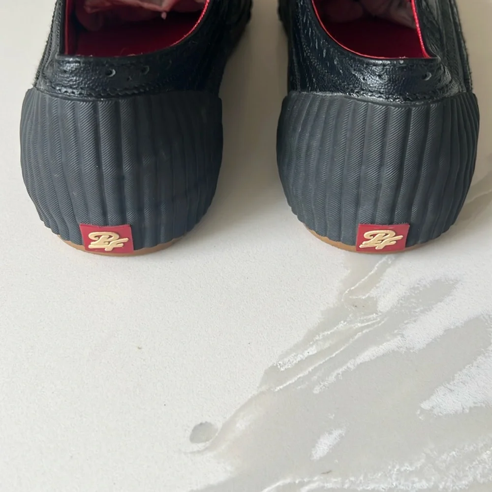 PF Flyers Brogue Men’s Black Leather Wingtip Sneakers Mens Sz 9.5 Womens Sz 11 - Picture 11 of 14